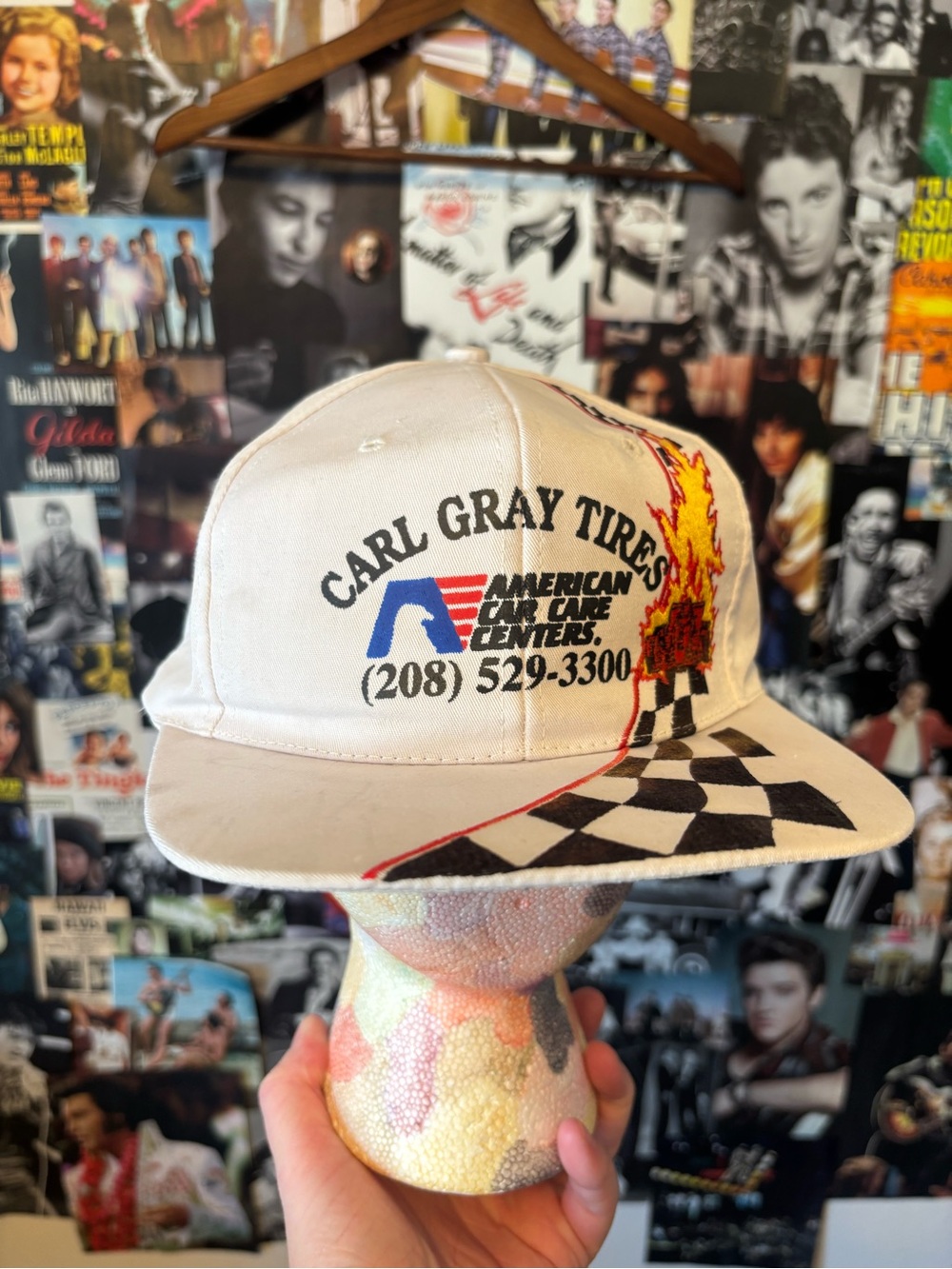 Carl Gray Tires White Racing Logo Baseball Cap - Men’s Hat